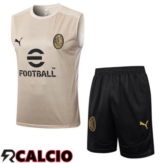 Canotta Allenamento AC Milan + Pantaloncini Giallo 2025/2026