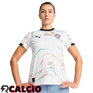 Seconda Maglia Nazionale Portogallo Donna Bianco 2025/2026  Seconda Maglia Nazionale Portogallo Donna Bianco 2025/2026
