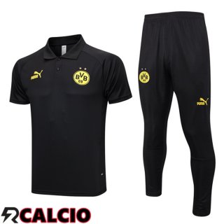 Maglia Polo Dortmund BVB + Pantaloni Nero 2023/2024