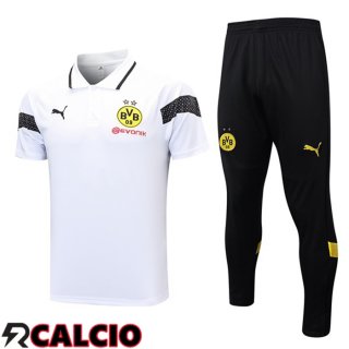 Maglia Polo Dortmund BVB + Pantaloni Bianco 2023/2024