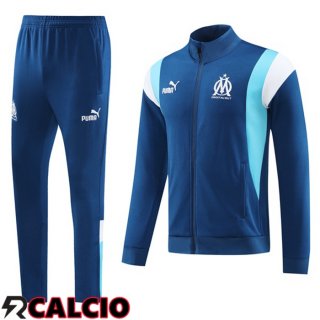 Insieme Tuta Calcio - Giacca Marsiglia OM Blu Reale 2023/2024  Insieme Tuta Calcio - Giacca Marsiglia OM Blu Reale 2023/2024
