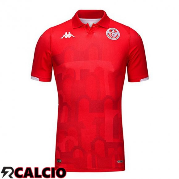 Maglie Calcio Tunisia Prima Rosso 2024/2025  Maglie Calcio Tunisia Prima Rosso 2024/2025