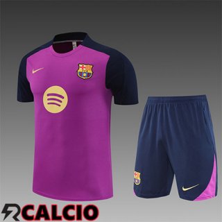 Insieme T Shirt Allenamento FC Barcellona Bambino Viola 2025/2026