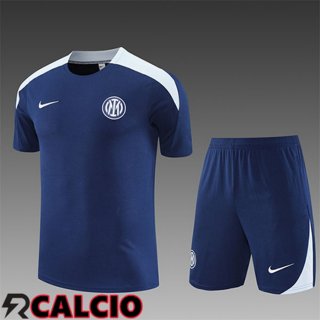 Insieme T Shirt Allenamento Inter Milan Bambino Blu Reale 2025/2026  Insieme T Shirt Allenamento Inter Milan Bambino Blu Reale 2025/2026