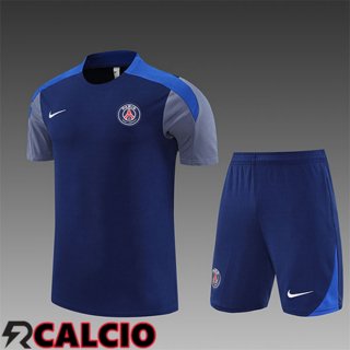 Insieme T Shirt Allenamento PSG Bambino Blu Reale 2025/2026  Insieme T Shirt Allenamento PSG Bambino Blu Reale 2025/2026