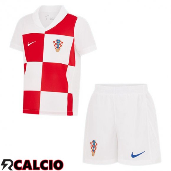 Maglie Calcio Croazia Bambino Prima Bianco 2024/2025  Maglie Calcio Croazia Bambino Prima Bianco 2024/2025