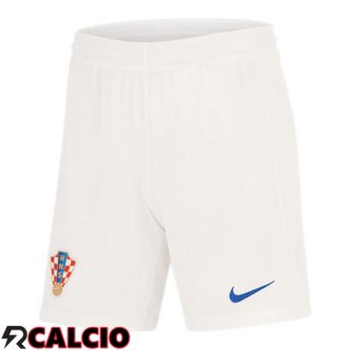 Pantaloncini Calcio Croazia Prima Bianco 2024/2025  Pantaloncini Calcio Croazia Prima Bianco 2024/2025