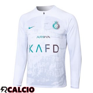 Felpa Allenamento Al-Nassr FC Bianco 2024/2025  Felpa Allenamento Al-Nassr FC Bianco 2024/2025
