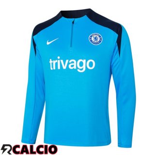 Felpa Allenamento FC Chelsea Blu 2024/2025  Felpa Allenamento FC Chelsea Blu 2024/2025