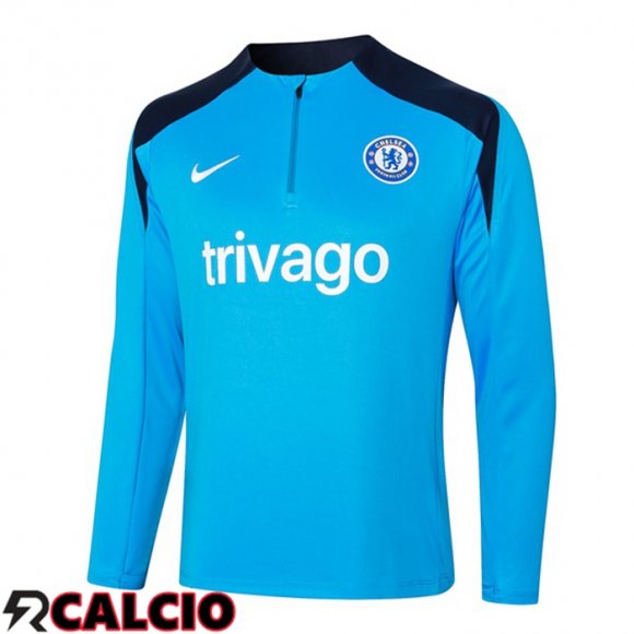 Felpa Allenamento FC Chelsea Blu 2024/2025  Felpa Allenamento FC Chelsea Blu 2024/2025