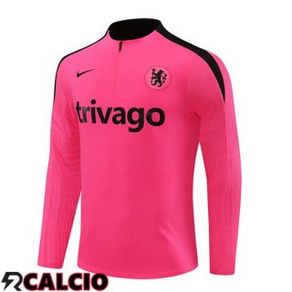 Felpa Allenamento FC Chelsea Rosa 2024/2025  Felpa Allenamento FC Chelsea Rosa 2024/2025