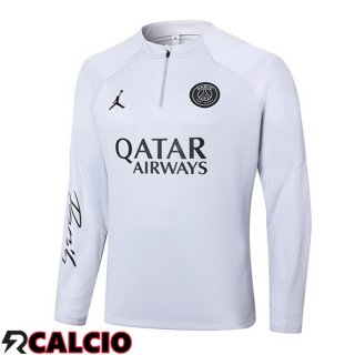 Felpa Allenamento JORDAN Paris PSG Bianco 2024/2025  Felpa Allenamento JORDAN Paris PSG Bianco 2024/2025