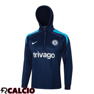 Felpa Con Cappuccio FC Chelsea Blu Reale 2024/2025  Felpa Con Cappuccio FC Chelsea Blu Reale 2024/2025
