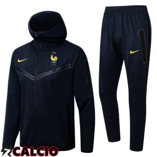 Tuta Calcio - Giacca A Vento Francia Blu Reale 2024/2025  Tuta Calcio - Giacca A Vento Francia Blu Reale 2024/2025