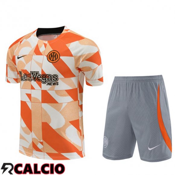 T Shirt Allenamento Inter Milan + Pantaloncini Arancia 2024/2025