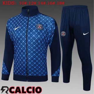 Insieme Tuta Calcio - Giacca Paris PSG Bambino Blu Reale 2025/2026