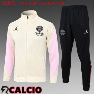 Insieme Tuta Calcio - Giacca Jordan Paris PSG Bambino Giallo 2025/2026