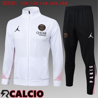 Insieme Tuta Calcio - Giacca Jordan Paris PSG Bambino Bianco 2025/2026