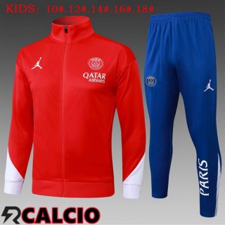 Insieme Tuta Calcio - Giacca Jordan Paris PSG Bambino Rosso 2025/2026