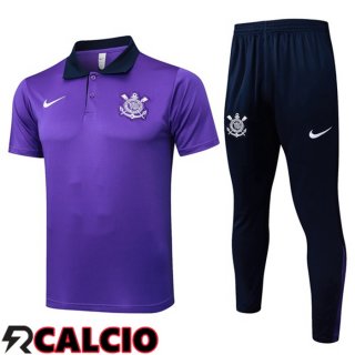 Insieme Polo Corinthians + Pantaloni Viola 2025/2026  Insieme Polo Corinthians + Pantaloni Viola 2025/2026
