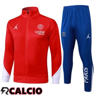 Insieme Tuta Calcio - Giacca Jordan Paris PSG Rosso 2025/2026