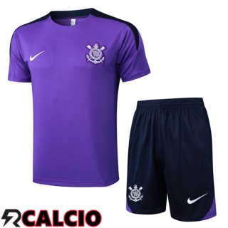 Insieme T Shirt Allenamento Corinthians + Pantaloncini Viola 2025/2026