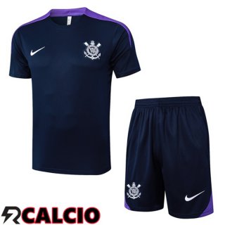 Insieme T Shirt Allenamento Corinthians + Pantaloncini Blu Reale 2025/2026