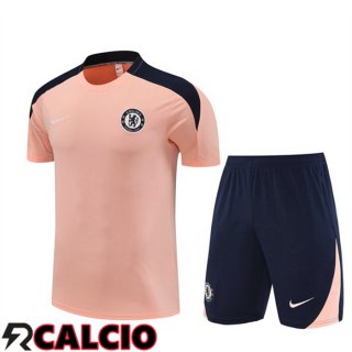 Insieme T Shirt Allenamento FC Chelsea + Pantaloncini Rosa 2025/2026