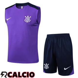 Canotta Allenamento Corinthians + Pantaloncini Viola 2025/2026  Canotta Allenamento Corinthians + Pantaloncini Viola 2025/2026