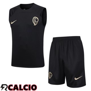 Canotta Calcio Corinthians + Pantaloncini Nero 2023/2024  Canotta Calcio Corinthians + Pantaloncini Nero 2023/2024