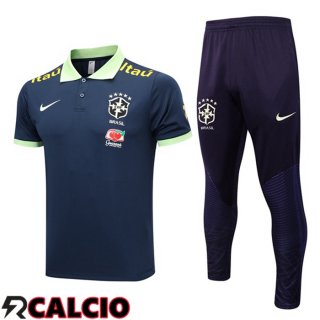 Maglia Polo Brasile + Pantaloni Blu Reale 2023/2024  Maglia Polo Brasile + Pantaloni Blu Reale 2023/2024