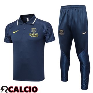 Maglia Polo Paris PSG + Pantaloni Blu Reale 2023/2024  Maglia Polo Paris PSG + Pantaloni Blu Reale 2023/2024
