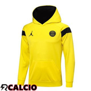 Felpa Cappuccio Paris PSG Giallo 2023/2024  Felpa Cappuccio Paris PSG Giallo 2023/2024