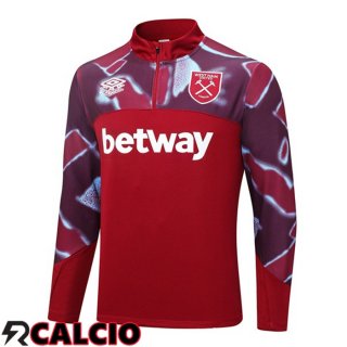 Felpa Allenamento West Ham Rosso 2023/2024  Felpa Allenamento West Ham Rosso 2023/2024