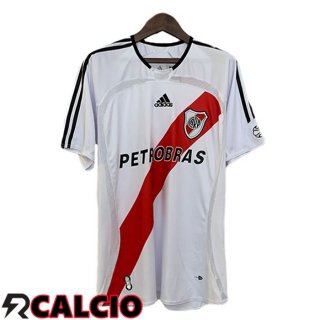 Prima Maglia River Plate Retro Bianco Rosso 2006-2007