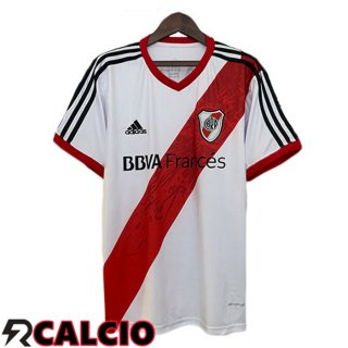 Prima Maglia River Plate Retro Bianco Rosso 2013-2014