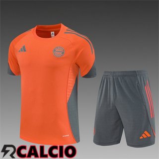 Insieme T Shirt Allenamento Bayern Monaco Bambino Arancia/Grigio 2025/2026