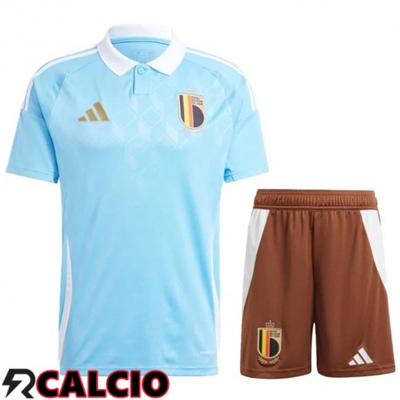 Maglie Calcio Belgio Seconda + Pantaloncini UEFA Euro 2024