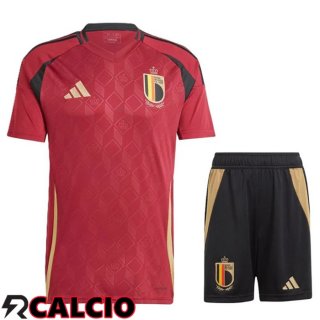 Maglie Calcio Belgio Prima + Pantaloncini UEFA Euro 2024