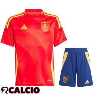 Maglie Calcio Spagna Prima + Pantaloncini UEFA Euro 2024