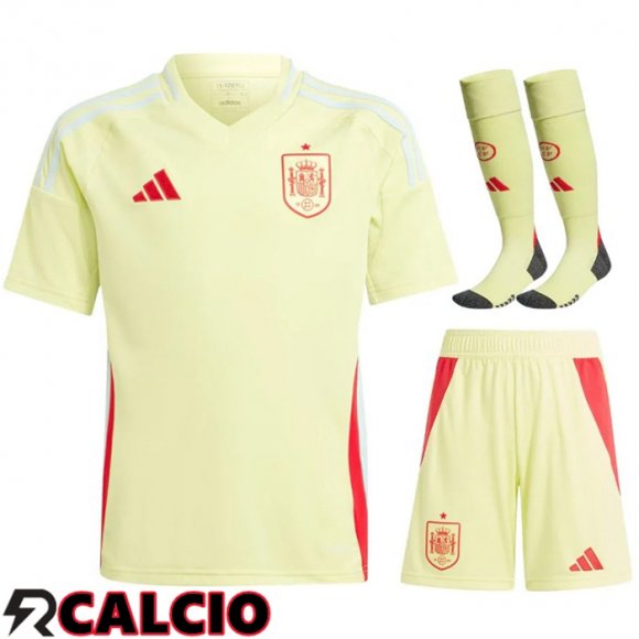 Maglie Calcio Spagna Seconda (Pantaloncini + Calzini) UEFA Euro 2024