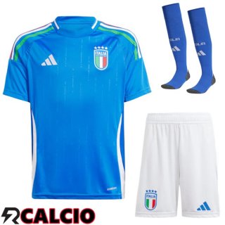Maglie Calcio Italia Prima (Pantaloncini + Calzini) UEFA Euro 2024
