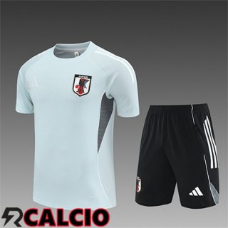 Insieme T Shirt Allenamento Giappone Bambino Grigio Chiaro 2025/2026  Insieme T Shirt Allenamento Giappone Bambino Grigio Chiaro 2025/2026