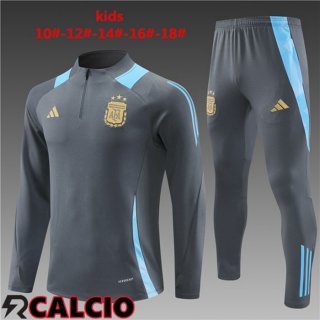 Insieme Tuta Calcio Argentina Bambino Grigio 2024/2025  Insieme Tuta Calcio Argentina Bambino Grigio 2024/2025