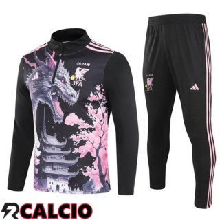 Insieme Tuta Calcio Giappone Nero 2024/2025  Insieme Tuta Calcio Giappone Nero 2024/2025