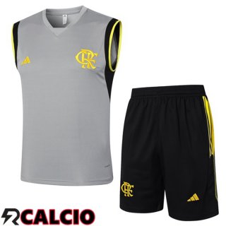 Canotta Allenamento Flamengo + Pantaloncini Grigio 2024/2025  Canotta Allenamento Flamengo + Pantaloncini Grigio 2024/2025