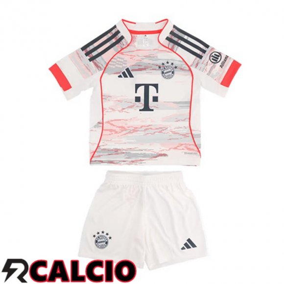 Seconda Maglia Bayern Monaco Bambino Bianco 2025/2026