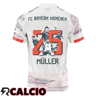 Seconda Maglia Bayern Monaco (Müller 25) Edizione Speciale Bianco 2025/2026