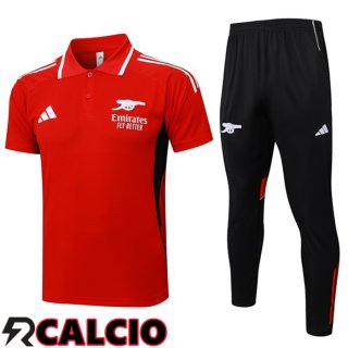 Insieme Polo Arsenal + Pantaloni Rosso 2025/2026  Insieme Polo Arsenal + Pantaloni Rosso 2025/2026