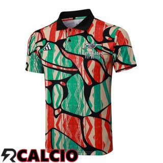 Maglia Polo Arsenal Rosso Verde 2025/2026  Maglia Polo Arsenal Rosso Verde 2025/2026